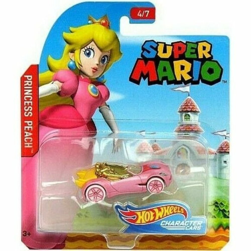 Super Mario Character Cars Princess Peach Hot Wheels Gaming 2021 NEW